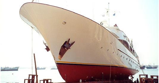 painted yacht